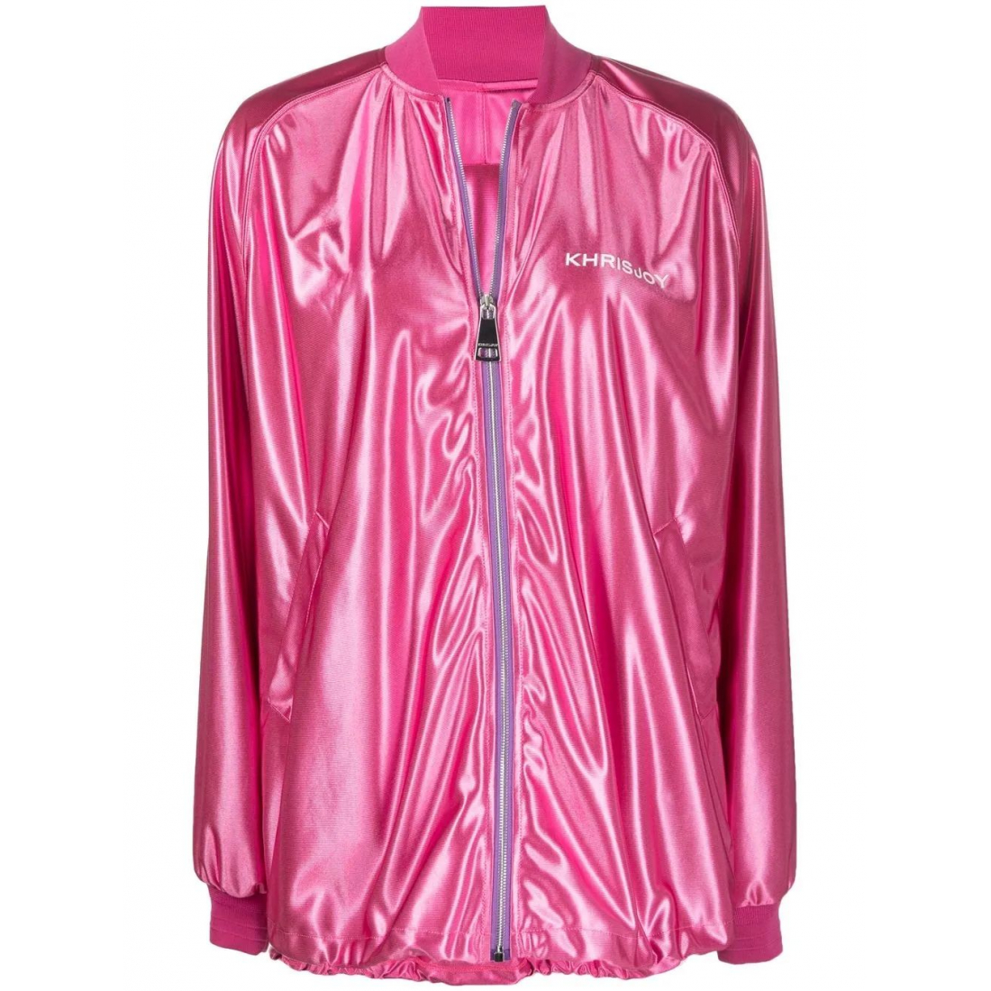 Blouson bomber 'Logo-Print Metallic' pour Femmes