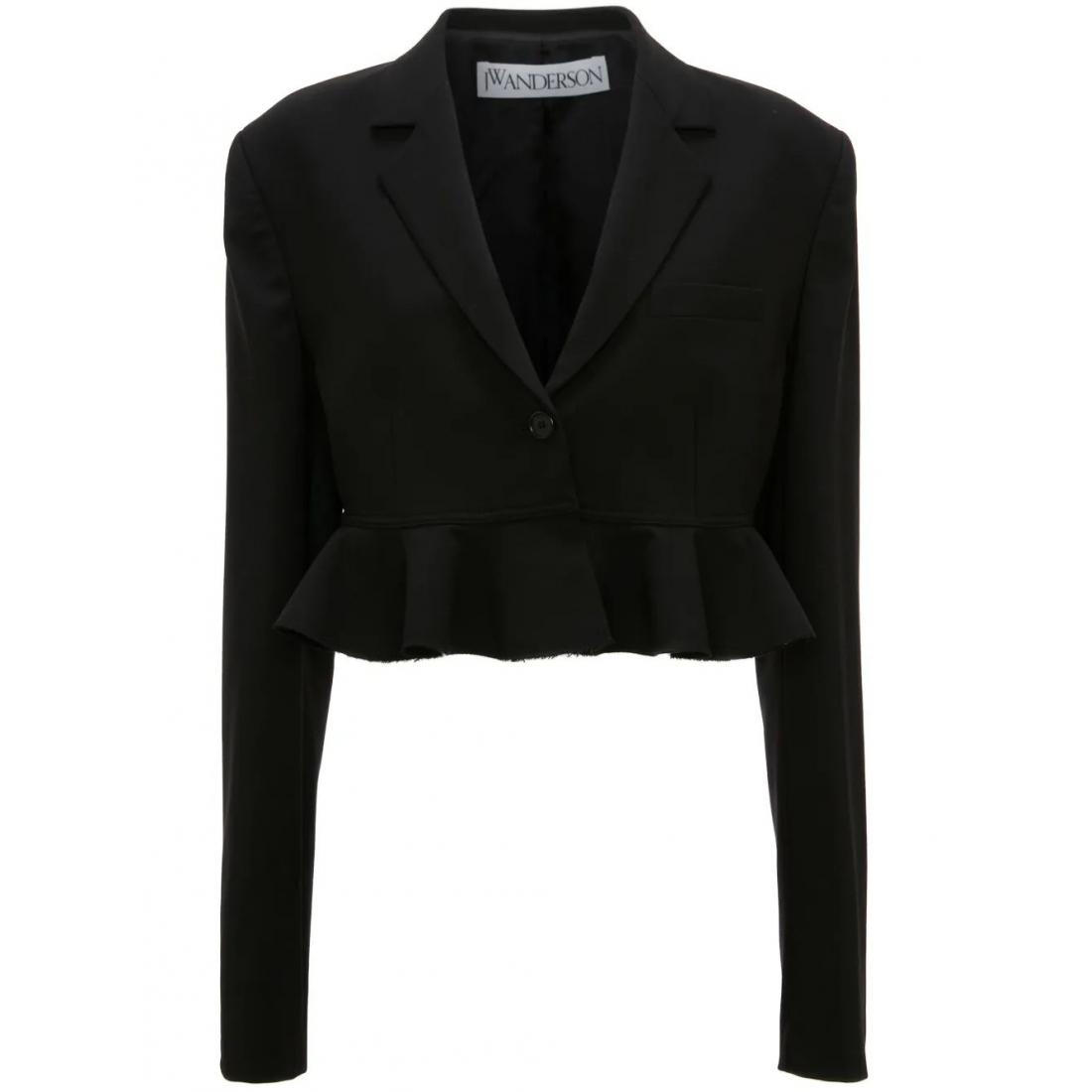 Blazer 'Ruffled-Trim Cropped' pour Femmes
