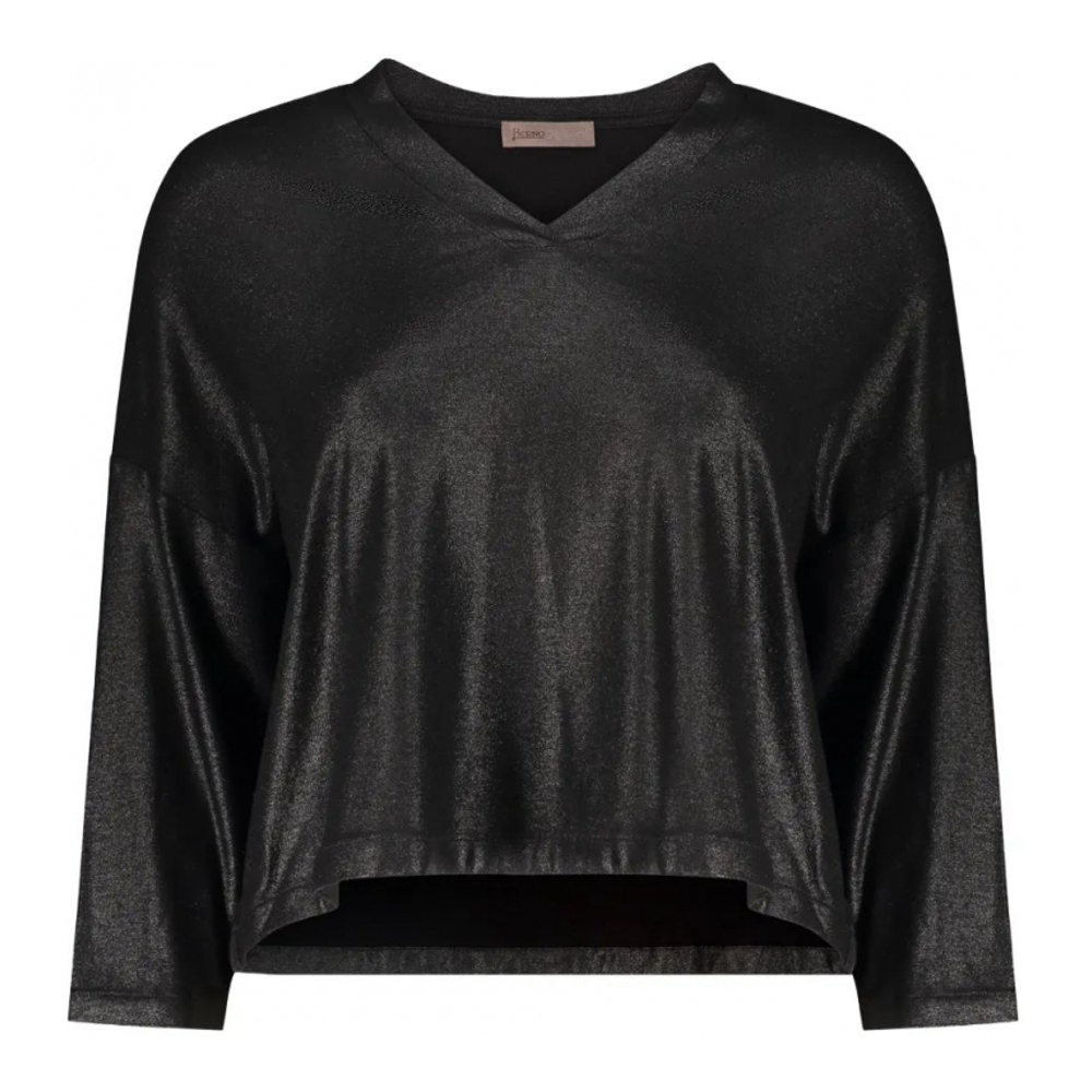 Top 'V-Neck Metallic' pour Femmes