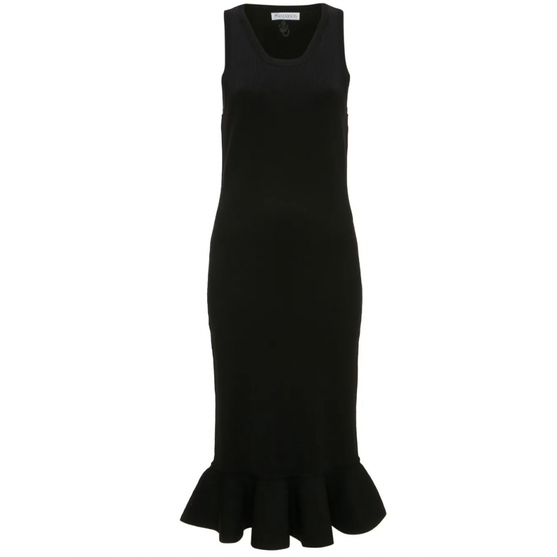 Robe Midi 'Ruffled-Trim Sleeveless' pour Femmes