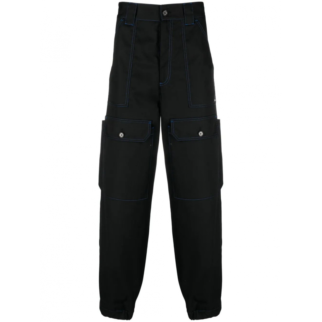 Pantalon 'Contrasting-Stitch Logo-Patch' pour Hommes