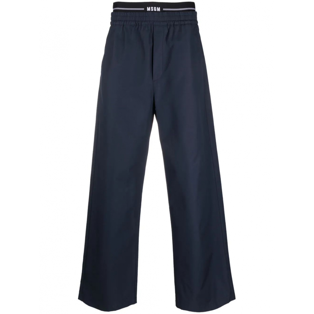 Pantalon 'Logo-Waistband Straight-Leg' pour Hommes