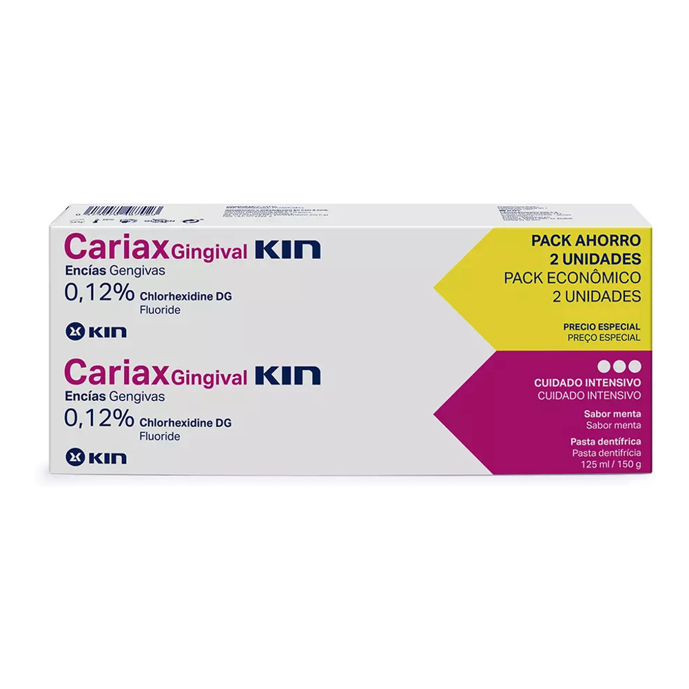 Dentifrice 'Cariax Gengival' - 125 ml, 2 Pièces