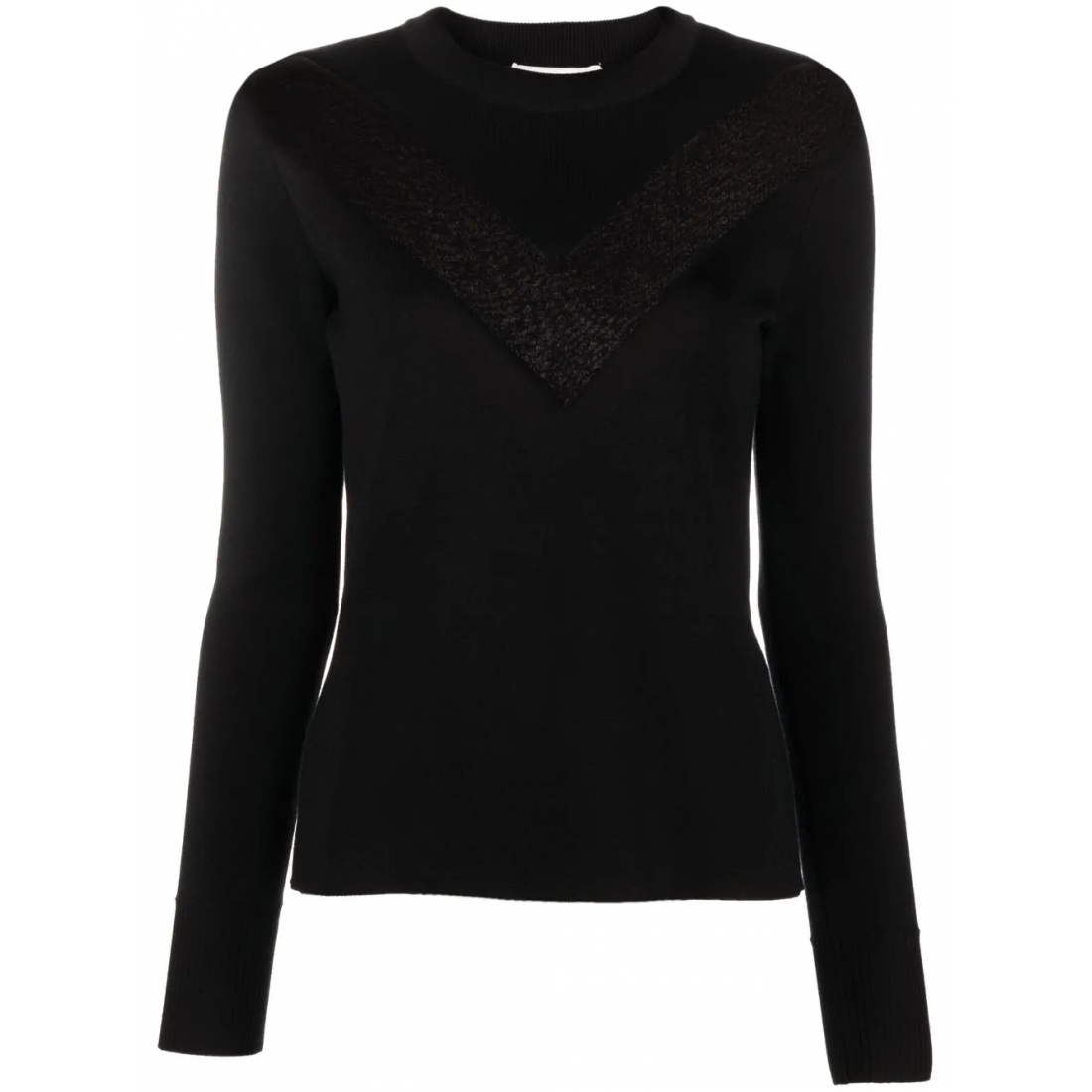 Pull 'Sheer Panel Crew-Neck' pour Femmes