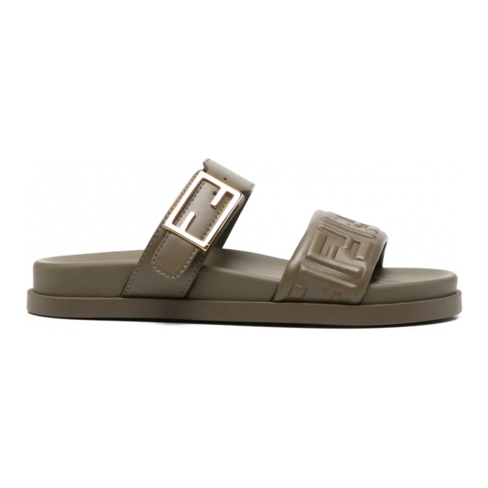 Women's 'Buckle Embossed-Ff' Flat Sandals