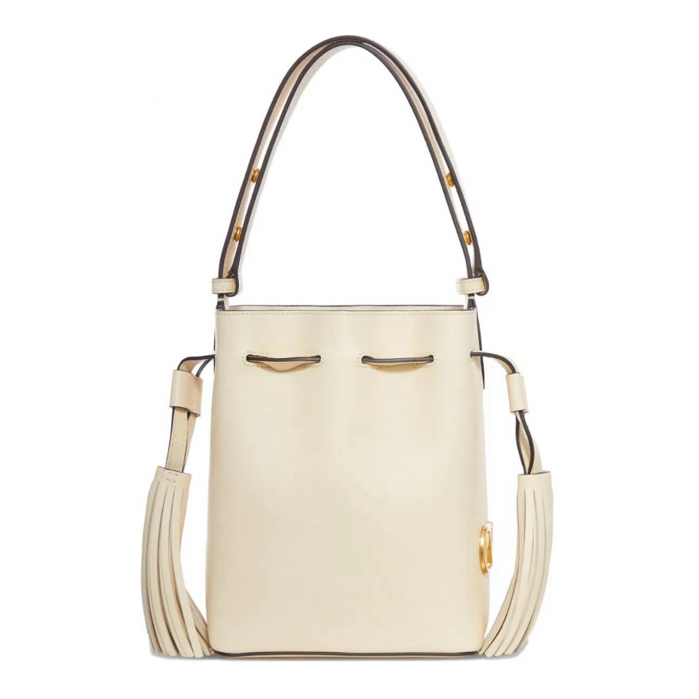 Women's 'V-Logo Tassel' Bucket Bag