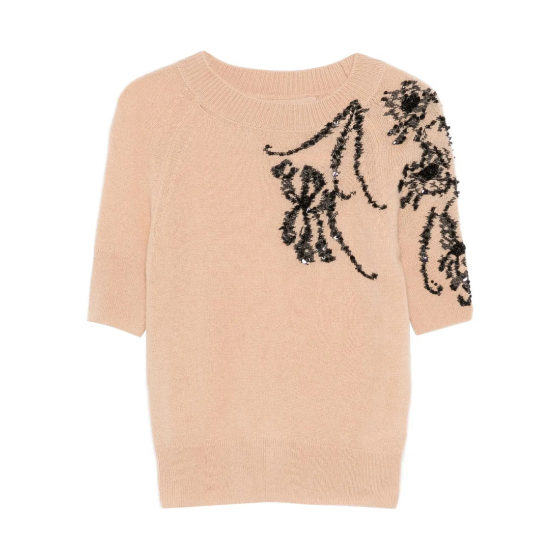 T-shirt 'Floral-Embellished' pour Femmes