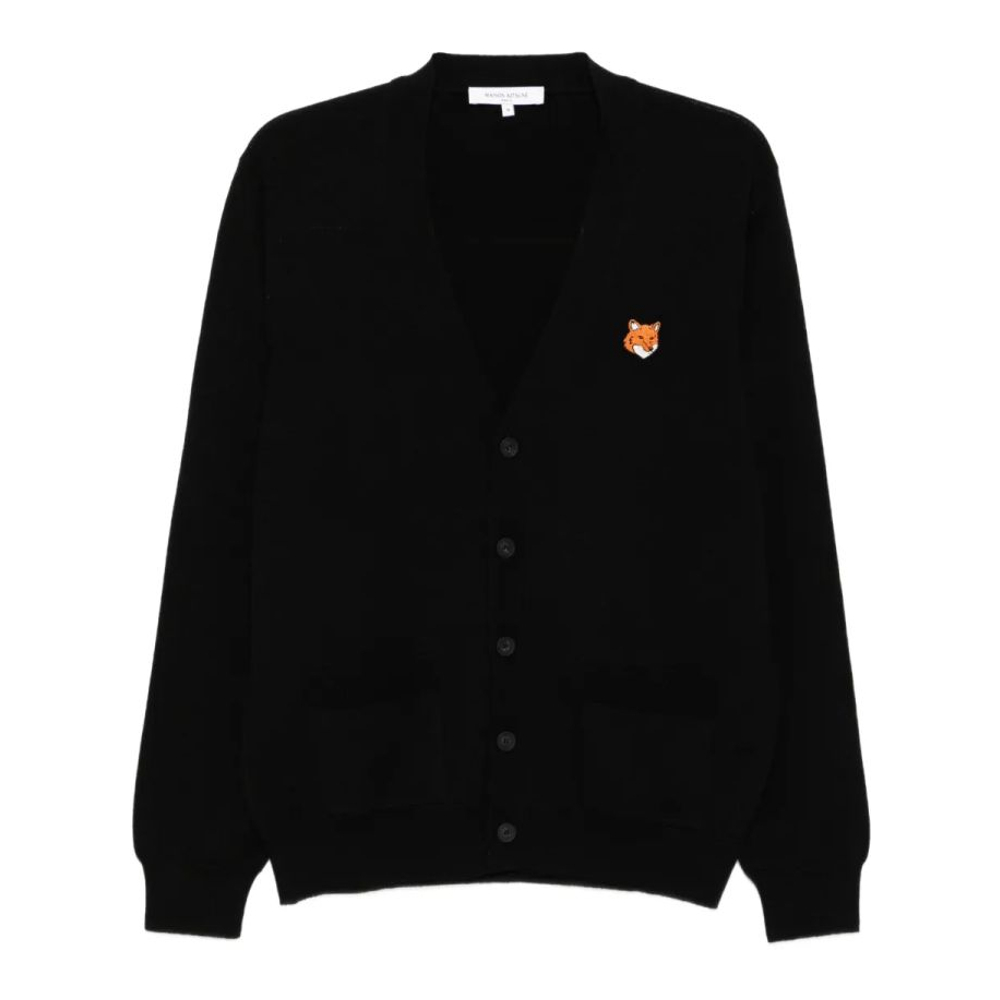 Cardigan 'Bold Fox Head Patch' pour Hommes