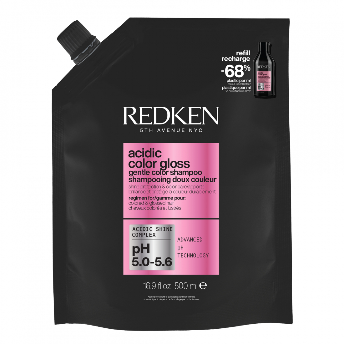 Recharge de shampoing 'Acidic Color Gloss Gentle Color' - 500 ml