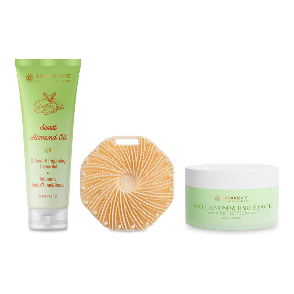 'Almond & Tiaré Body Ritual' Shower Set - 3 Pieces