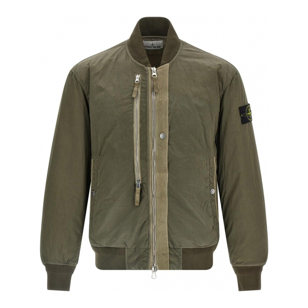 Blouson bomber 'Ribbed-Trims Zip-Up' pour Hommes
