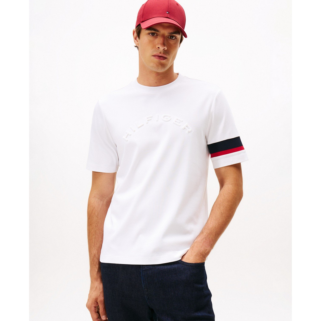 T-shirt 'Stripe Sleeve' pour Hommes