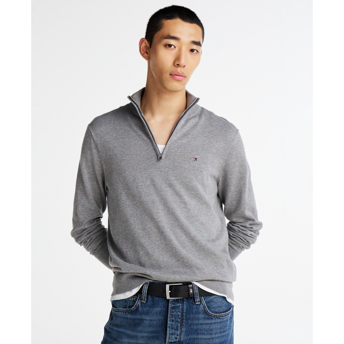 Pull-over 'Essential Quarter-Zip Knit' pour Hommes