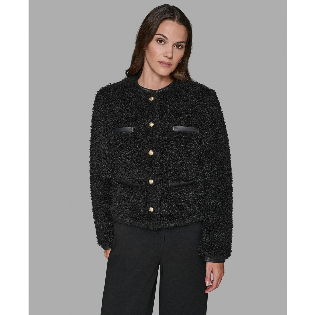 Veste 'Crewneck Pocket Detail' pour Femmes