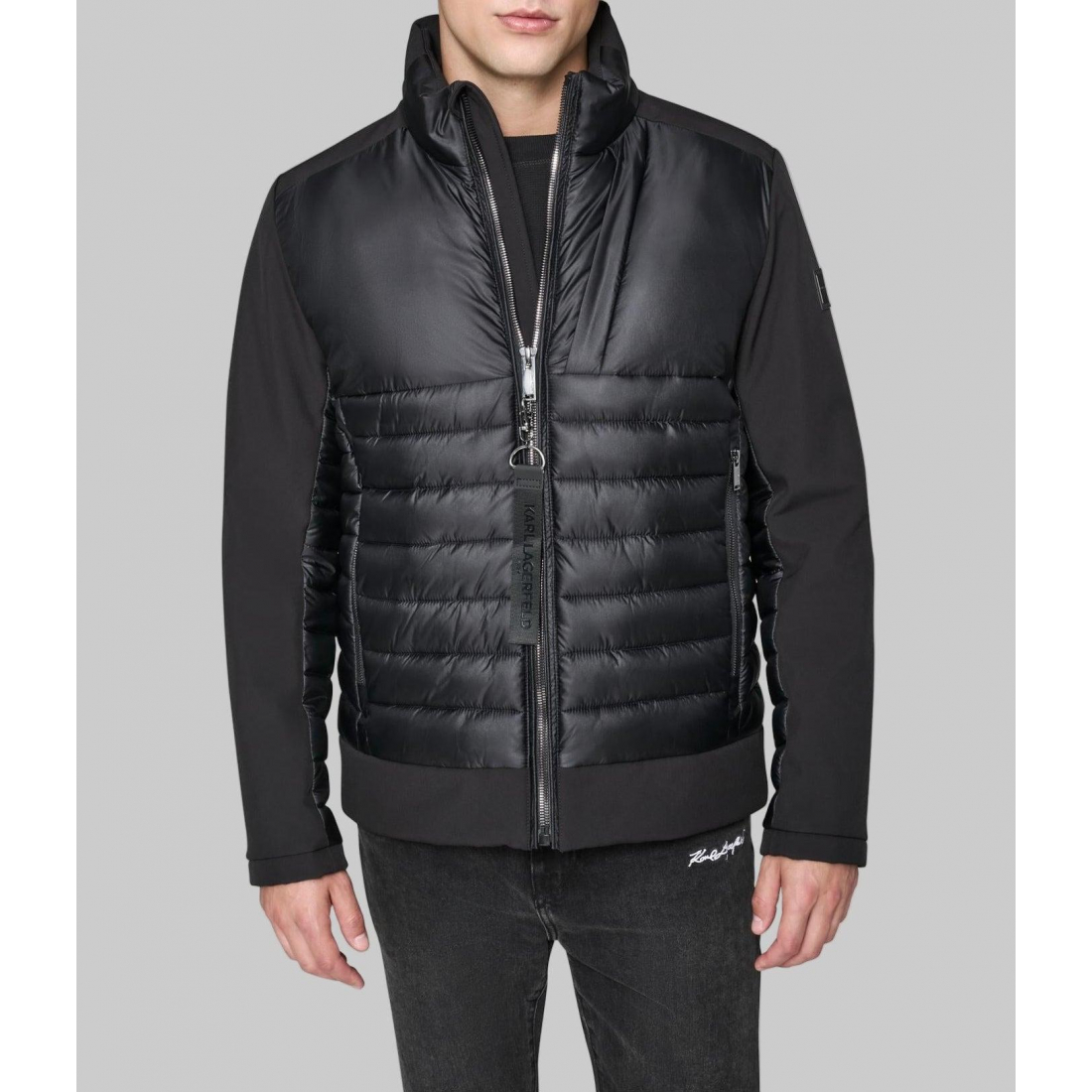 Veste matelassée 'Stand Collar Mixed Media' pour Hommes