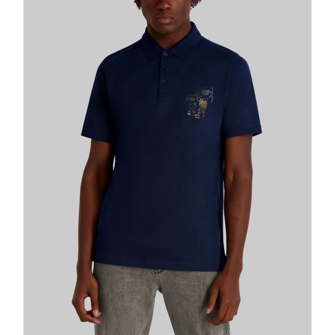 Polo 'Pique With Printed Karl And Choupette' pour Hommes