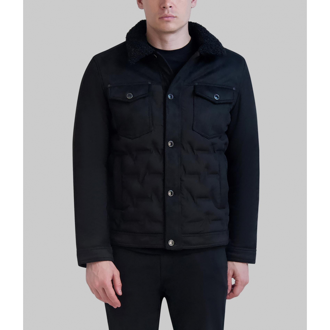 Veste 'Faux Suede Trucker' pour Hommes