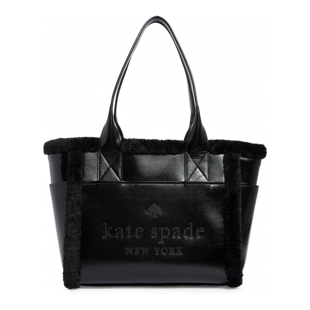 Women's 'Jett Faux Shearling Trim' Tote Bag