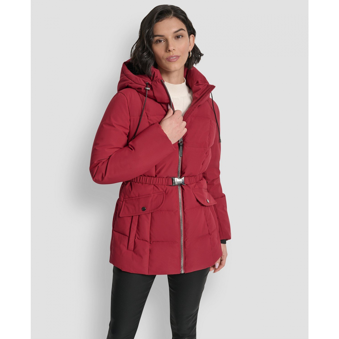 'Belted Hooded' Puffermantel für Damen