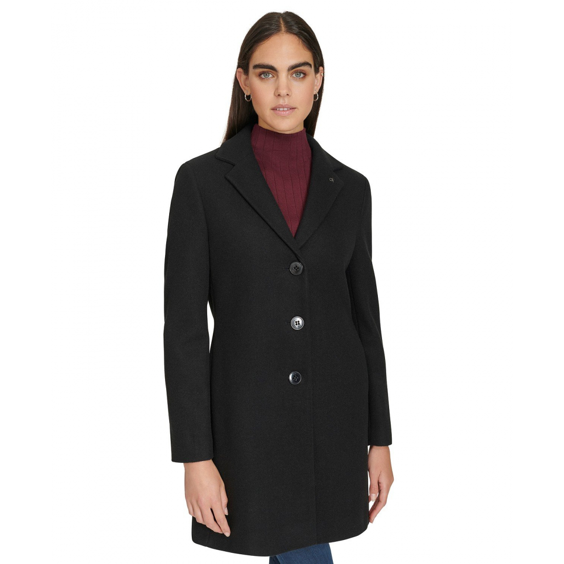 Manteau 'Single-Breasted Notched-Collar' pour Femmes