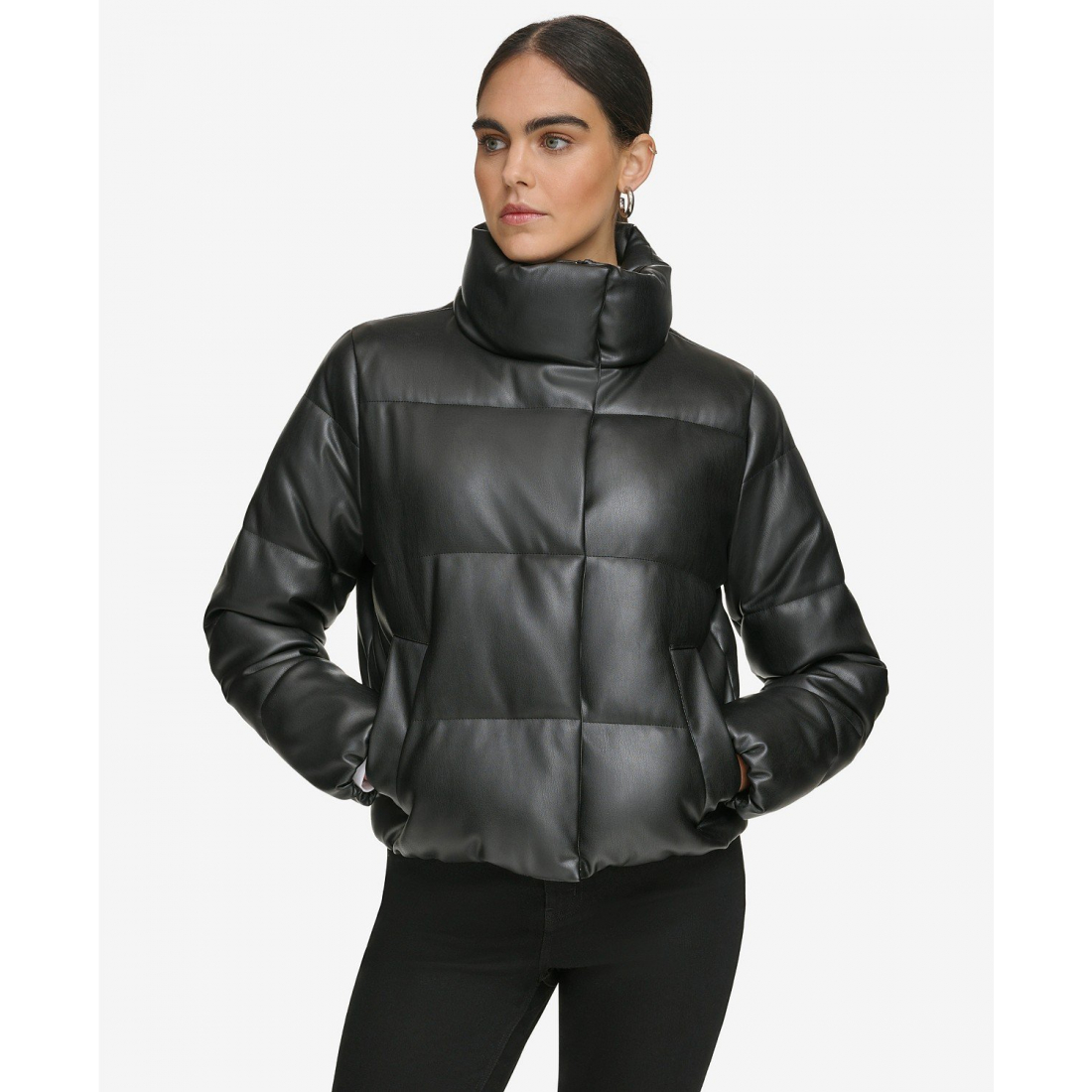 Veste matelassée 'Short Faux-Leather' pour Femmes