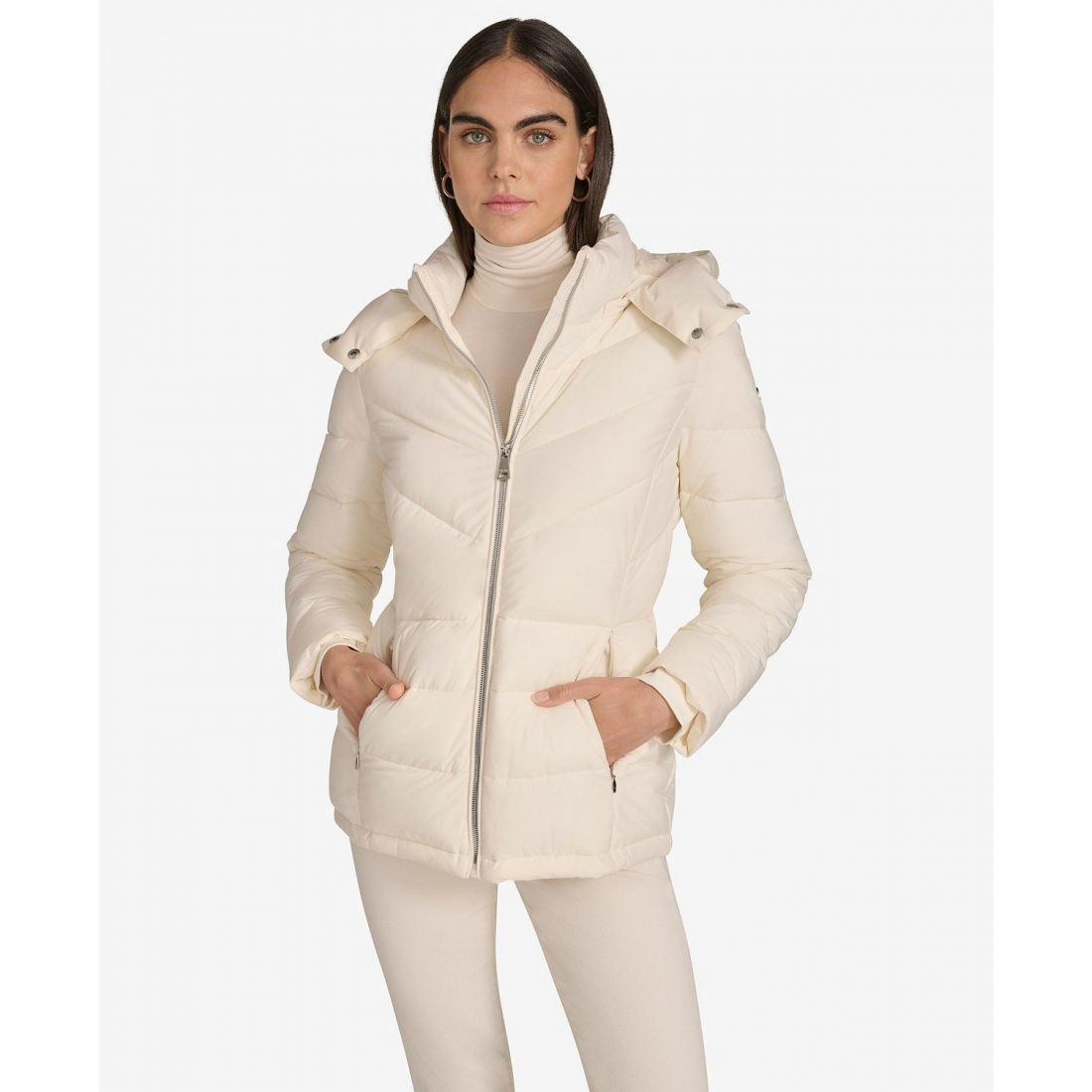 'Short Zip Front' Pufferjacke für Damen