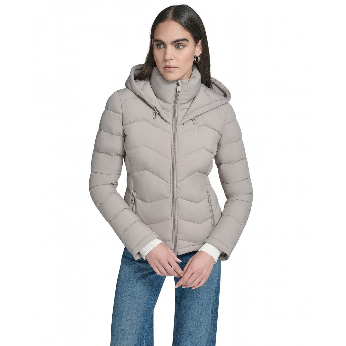 Manteau matelassé 'Short Zip-Up Hooded' pour Femmes