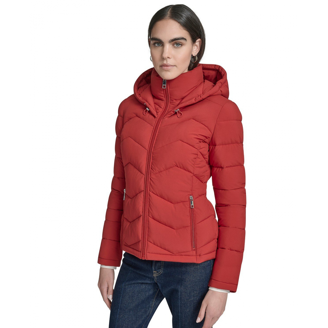 Manteau matelassé 'Short Zip-Up Hooded' pour Femmes