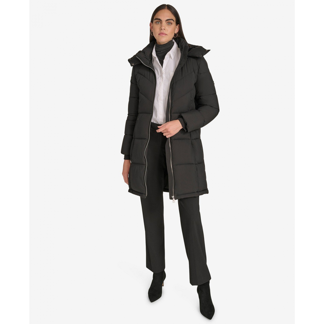 Manteau matelassé 'Hooded Stand Collar' pour Femmes