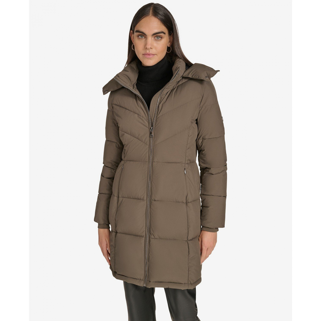 Manteau matelassé 'Hooded Stand Collar' pour Femmes