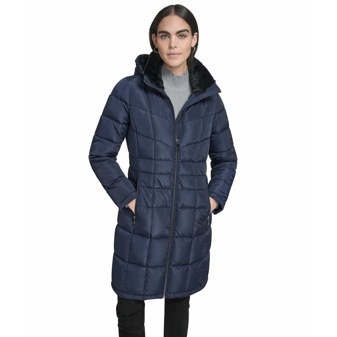 Manteau matelassé 'Hooded Stand Collar' pour Femmes