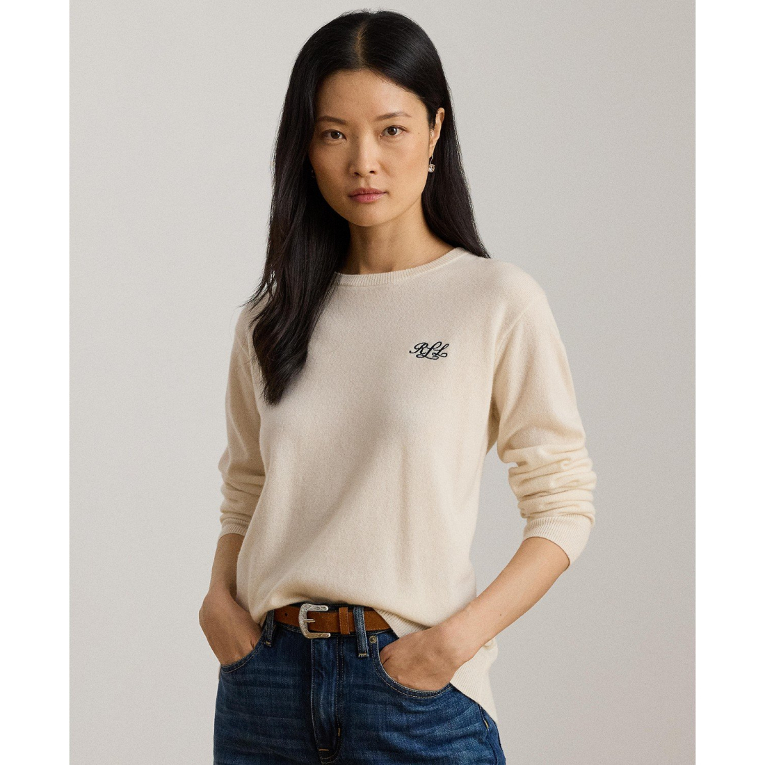 'Embroidered Cashmere Crewneck Sweater' pour Femmes