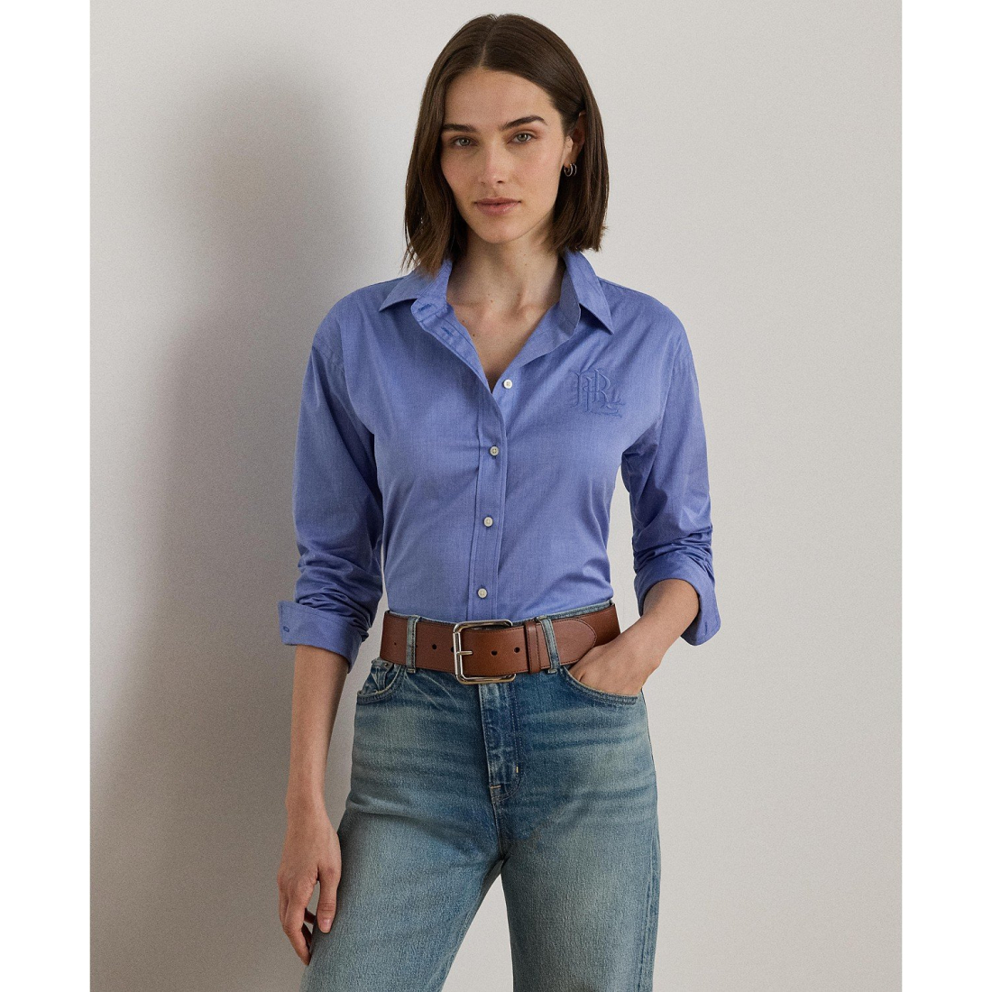 Women's 'Long Sleeve Relaxed Fit Cotton Shirt'
