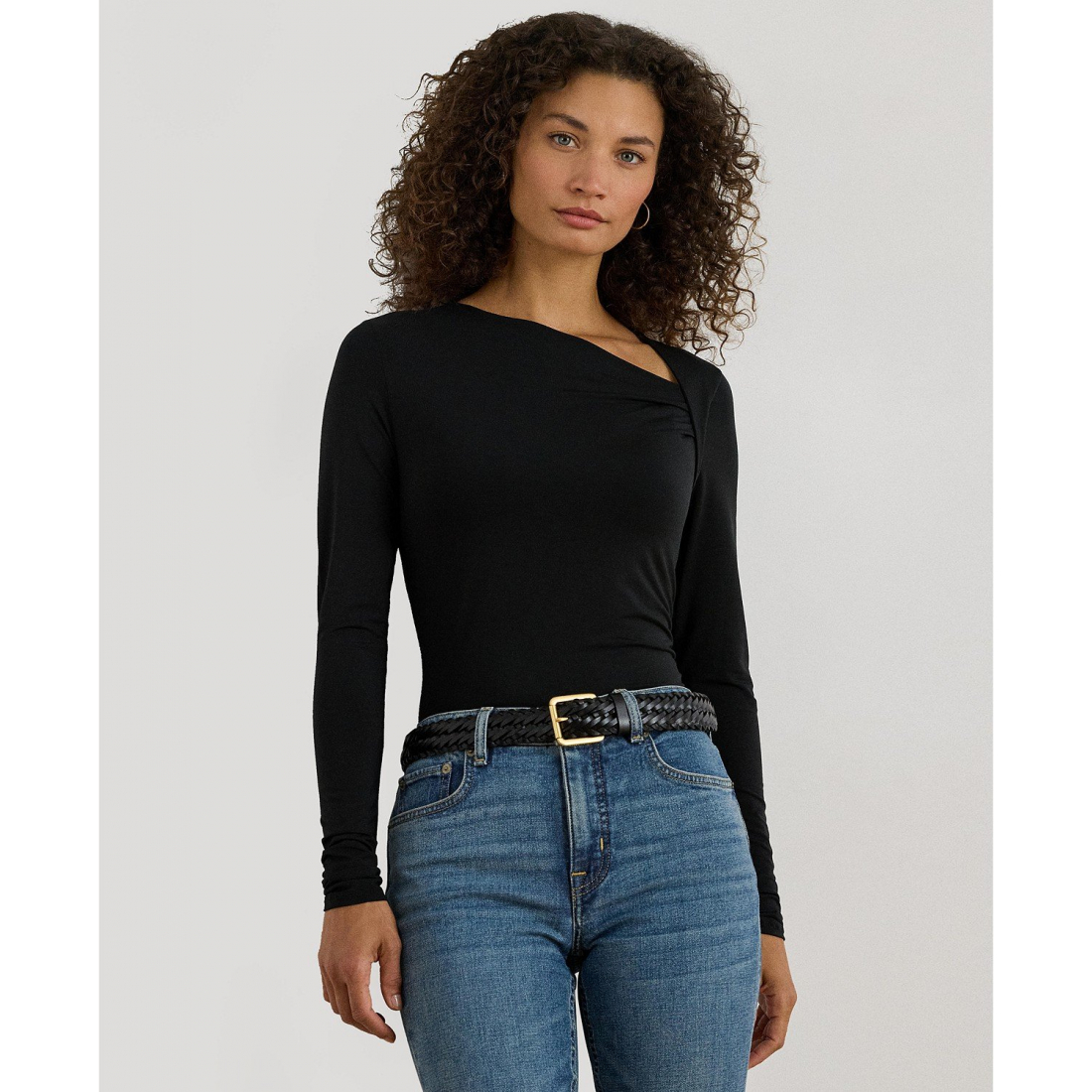 'Stretch Jersey Asymmetrical Top' pour Femmes