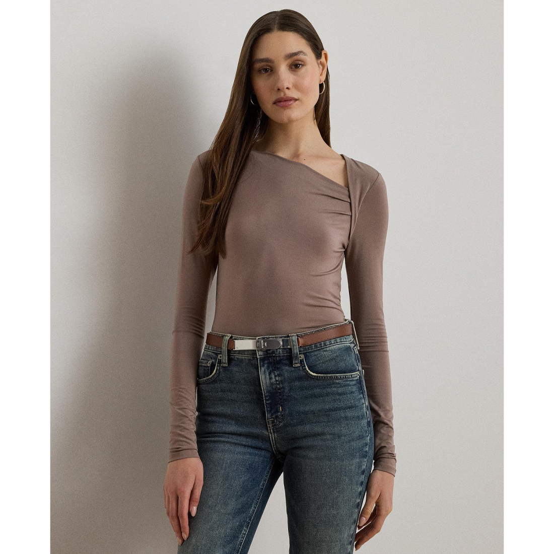 'Stretch Jersey Asymmetrical Top' pour Femmes