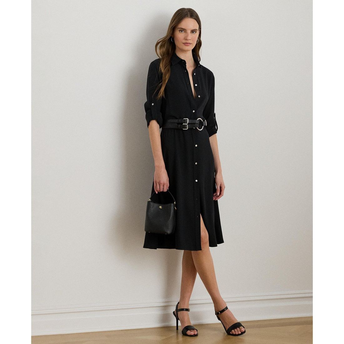 'Belted Shirt Dress' pour Femmes