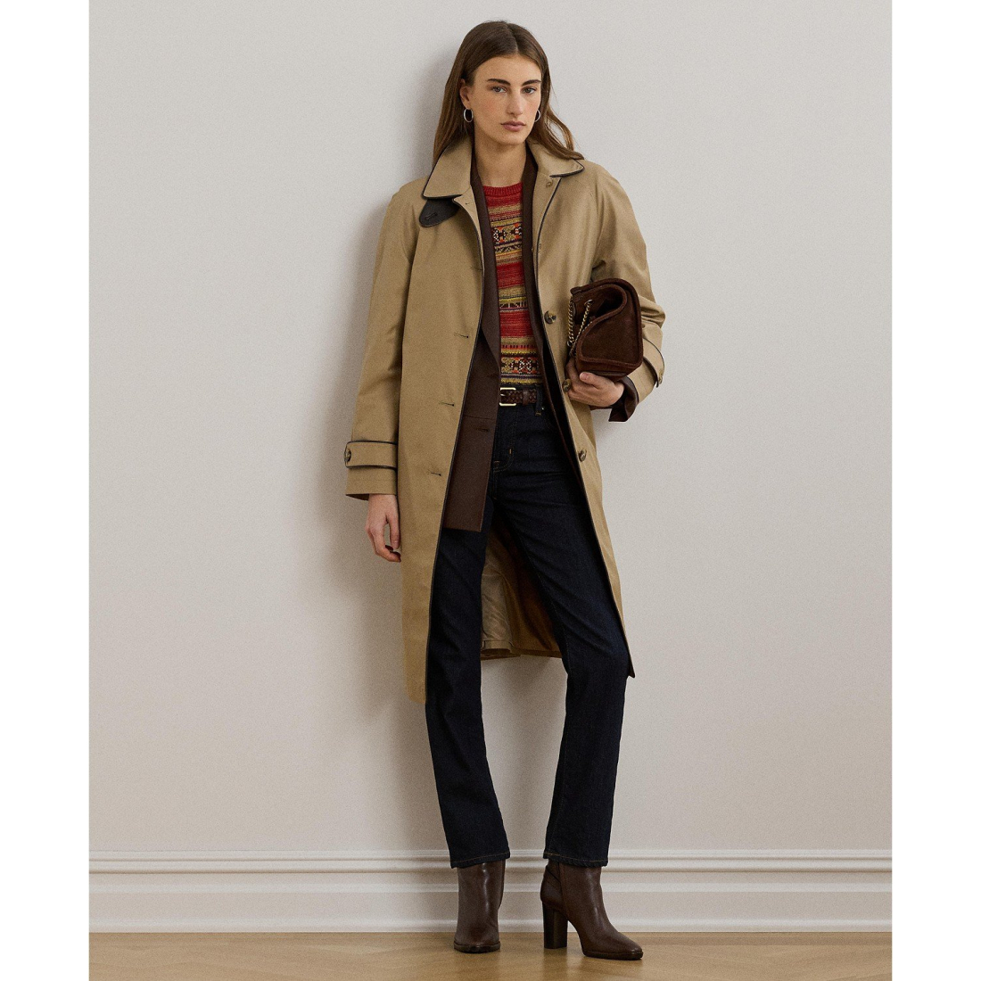 'Buttoned Maxi Trench Coat' pour Femmes