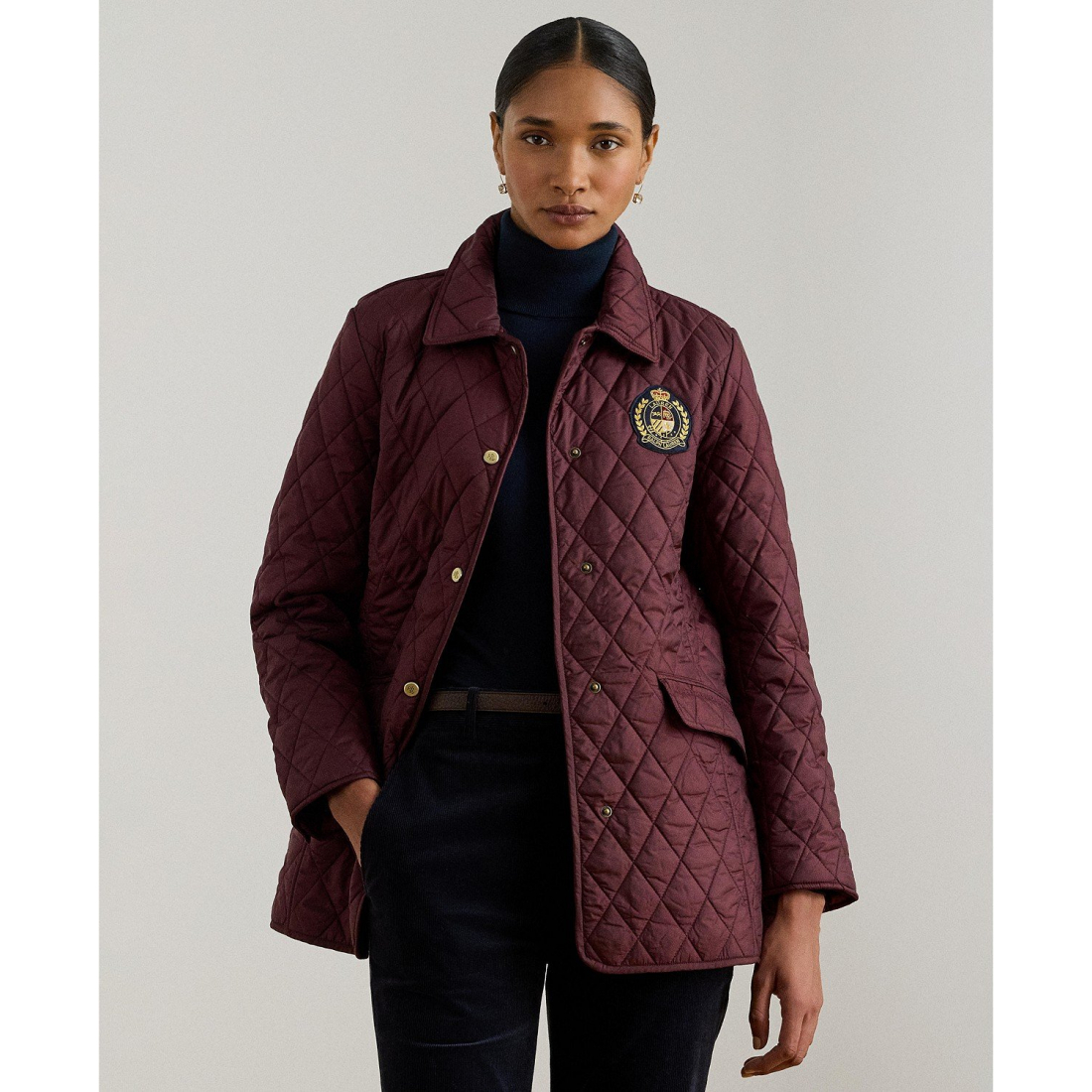 'Quilted Crest Jacket' pour Femmes