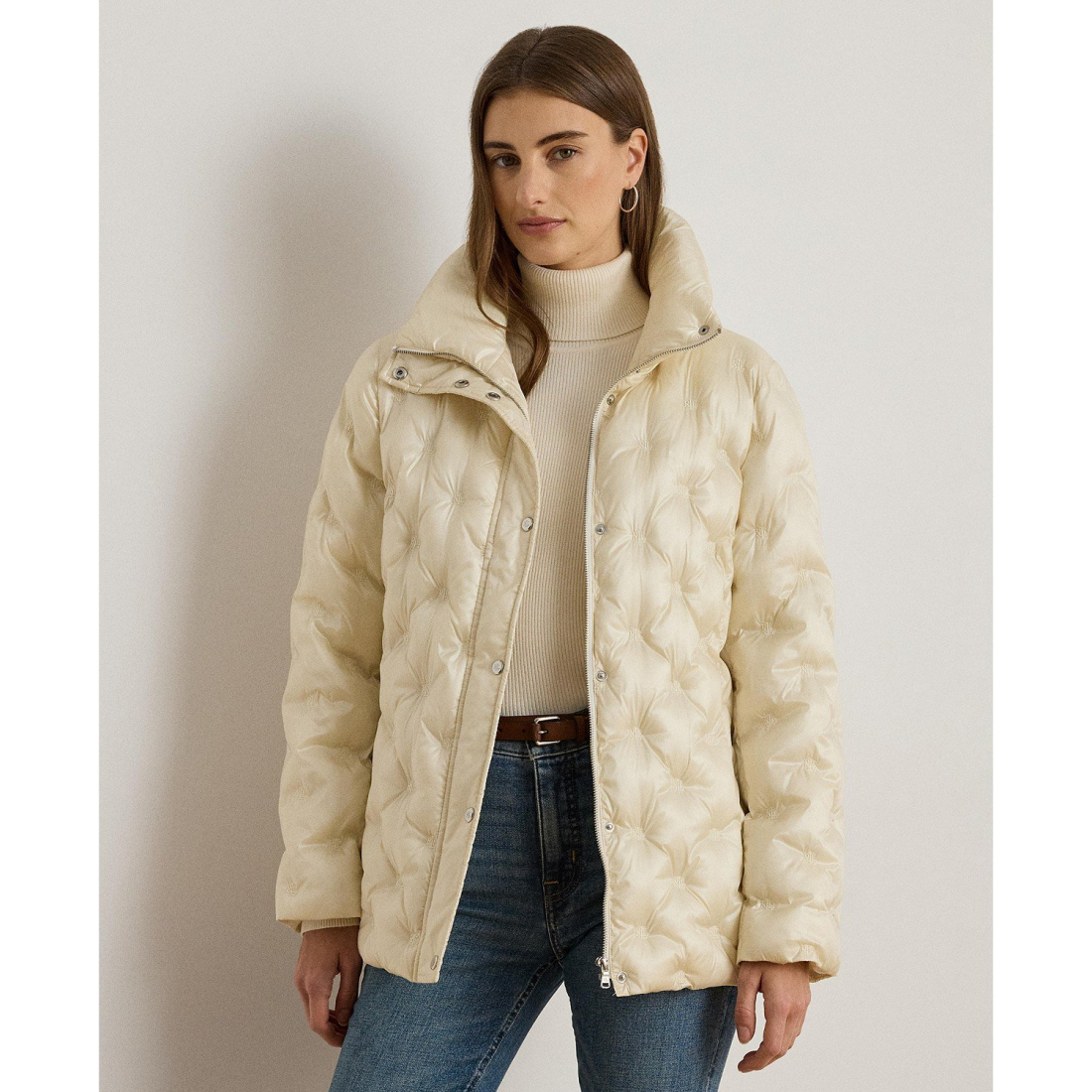 'Embroidered Puffer Coat' pour Femmes