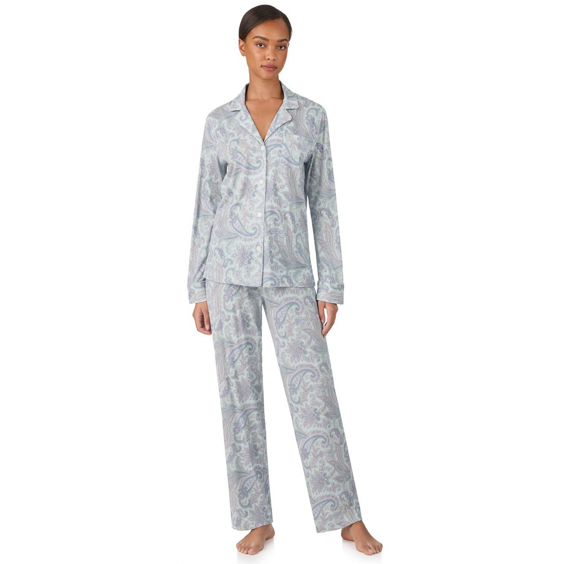 '2-Piece Paisley Print Pajama Set' pour Femmes