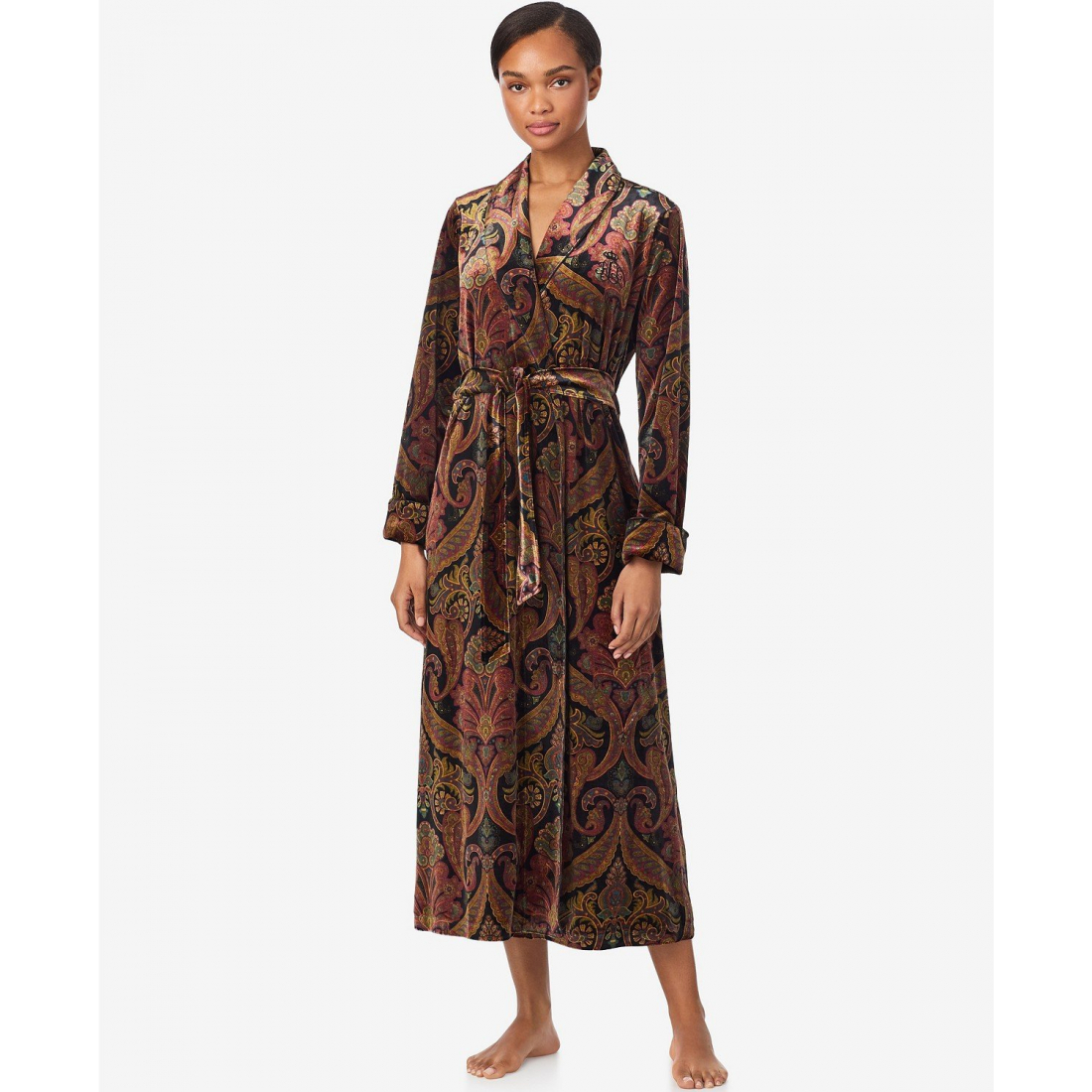 'Long Sleeves Shawl Collar Robe' pour Femmes