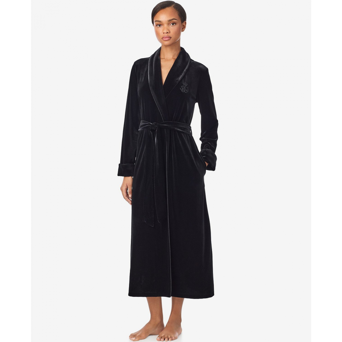 'Long Sleeves Shawl Collar Robe' pour Femmes