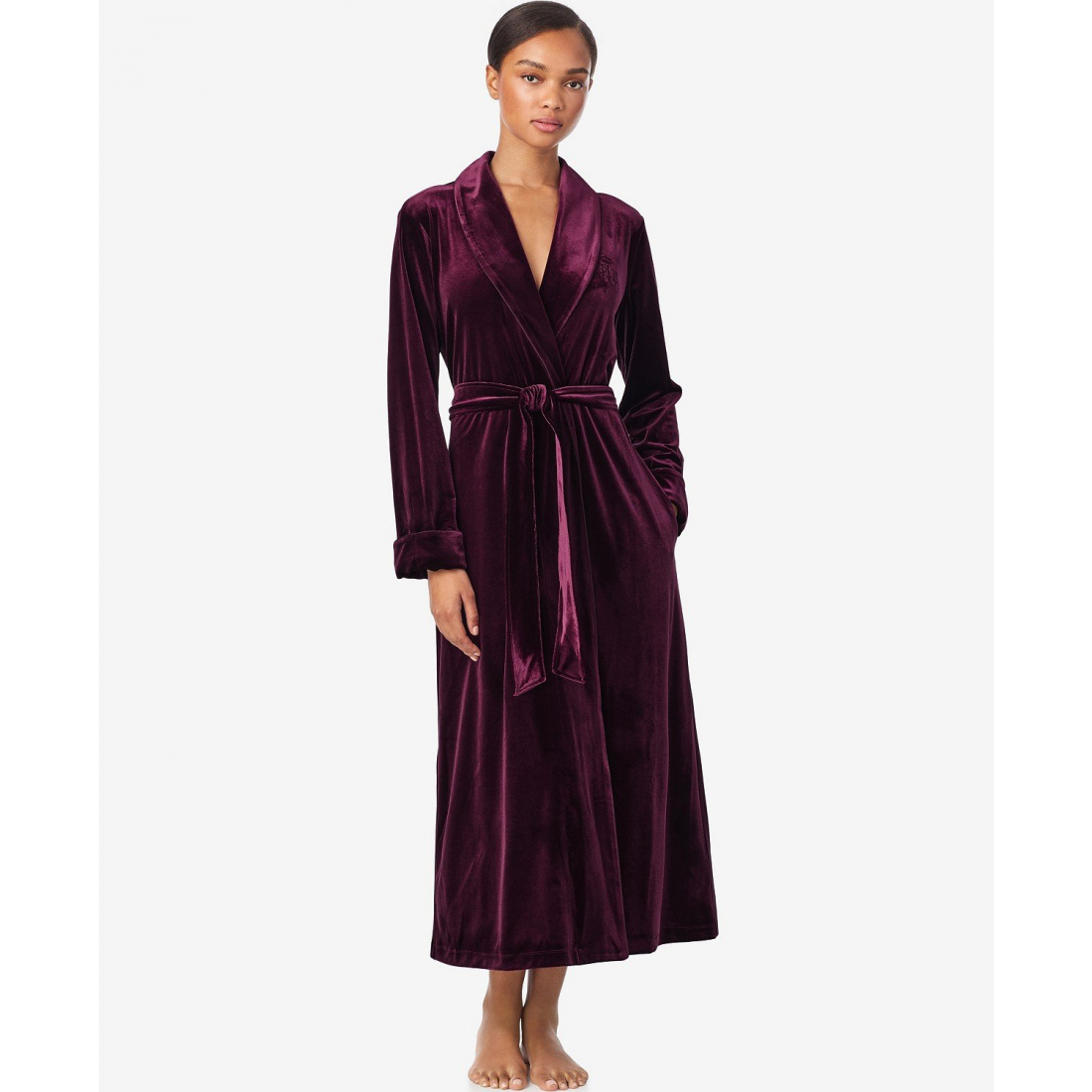 'Long Sleeves Shawl Collar Robe' pour Femmes