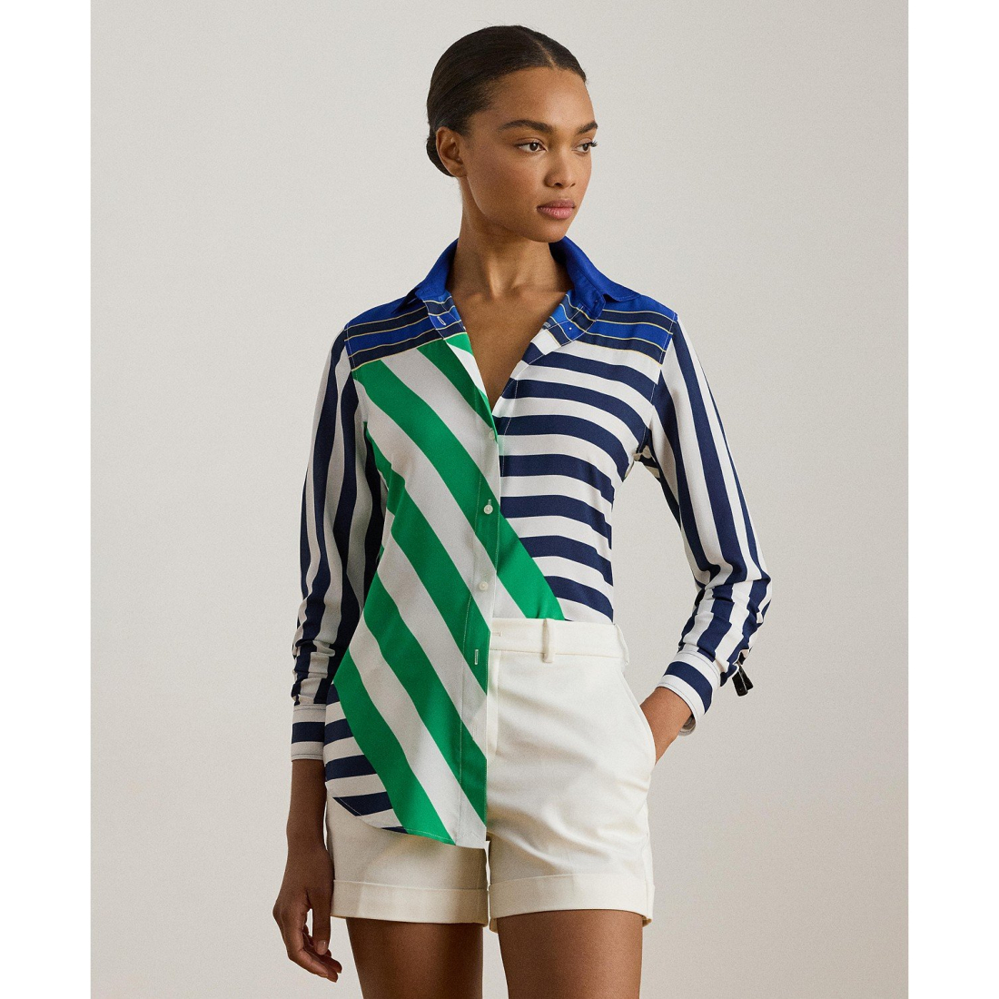 'Striped Long-Sleeve Shirt' pour Femmes