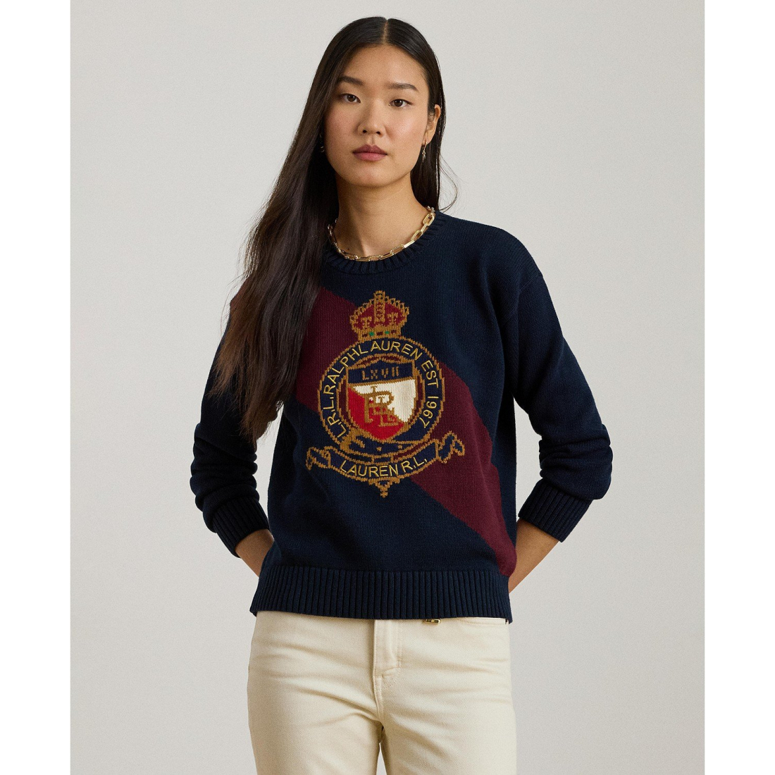 'Riednee Crest Combed Pull-On Sweater' pour Femmes