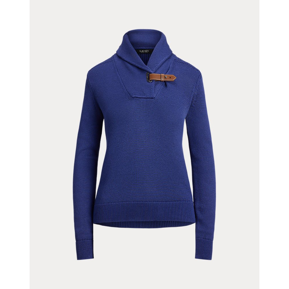 'Buckle-Trim Cotton-Blend Sweater' pour Femmes