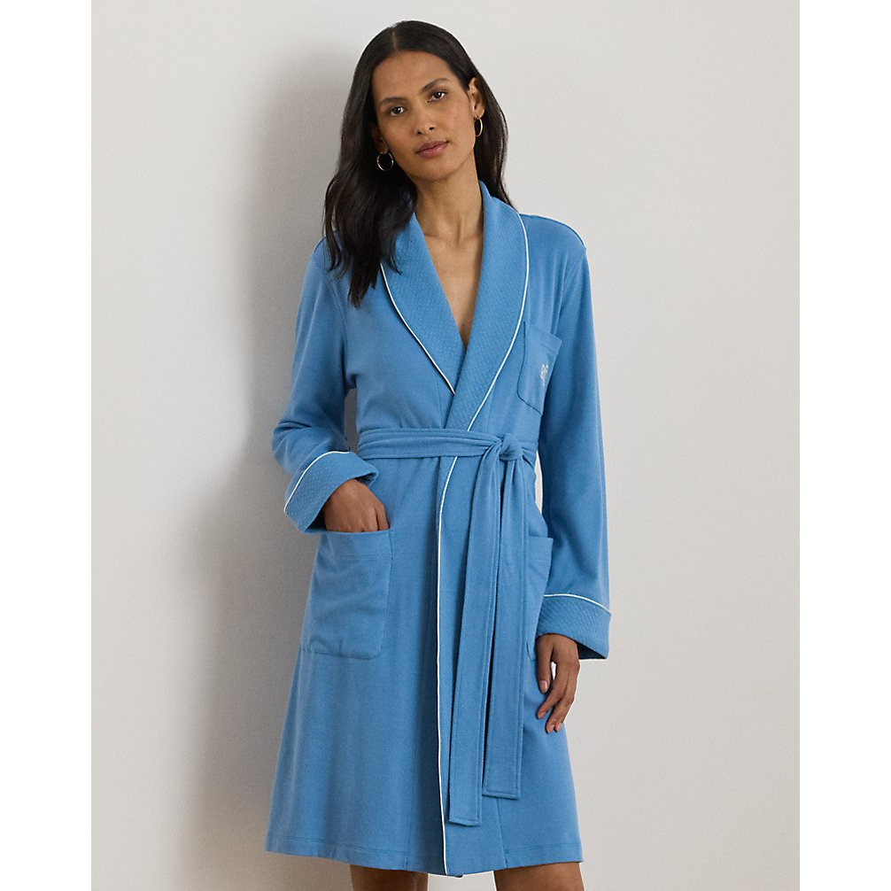 'Quilted Shawl-Collar Robe' pour Femmes