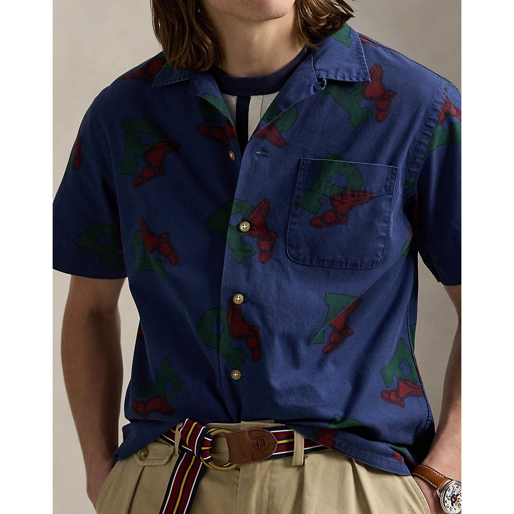 'Classic Fit P-Wing Camp Shirt' pour Hommes