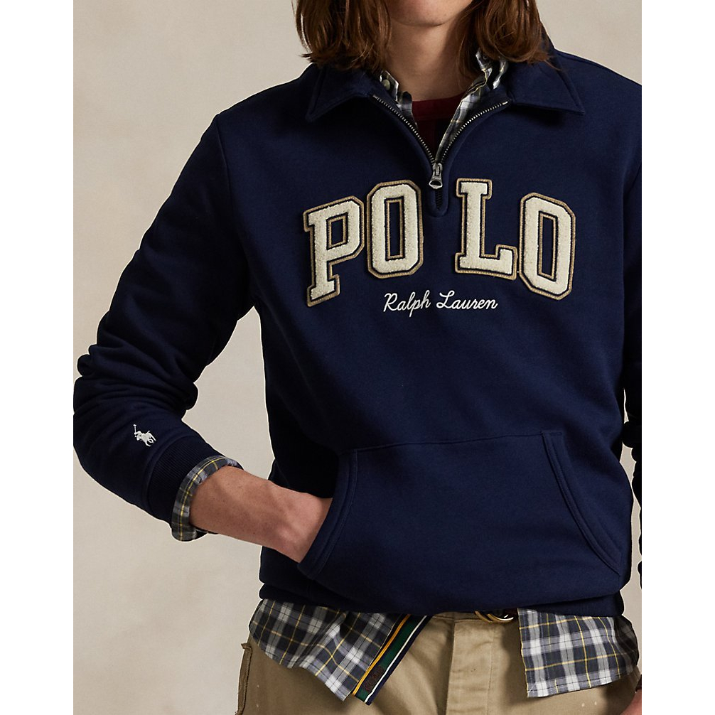 'Logo Fleece Collared Sweatshirt' pour Hommes
