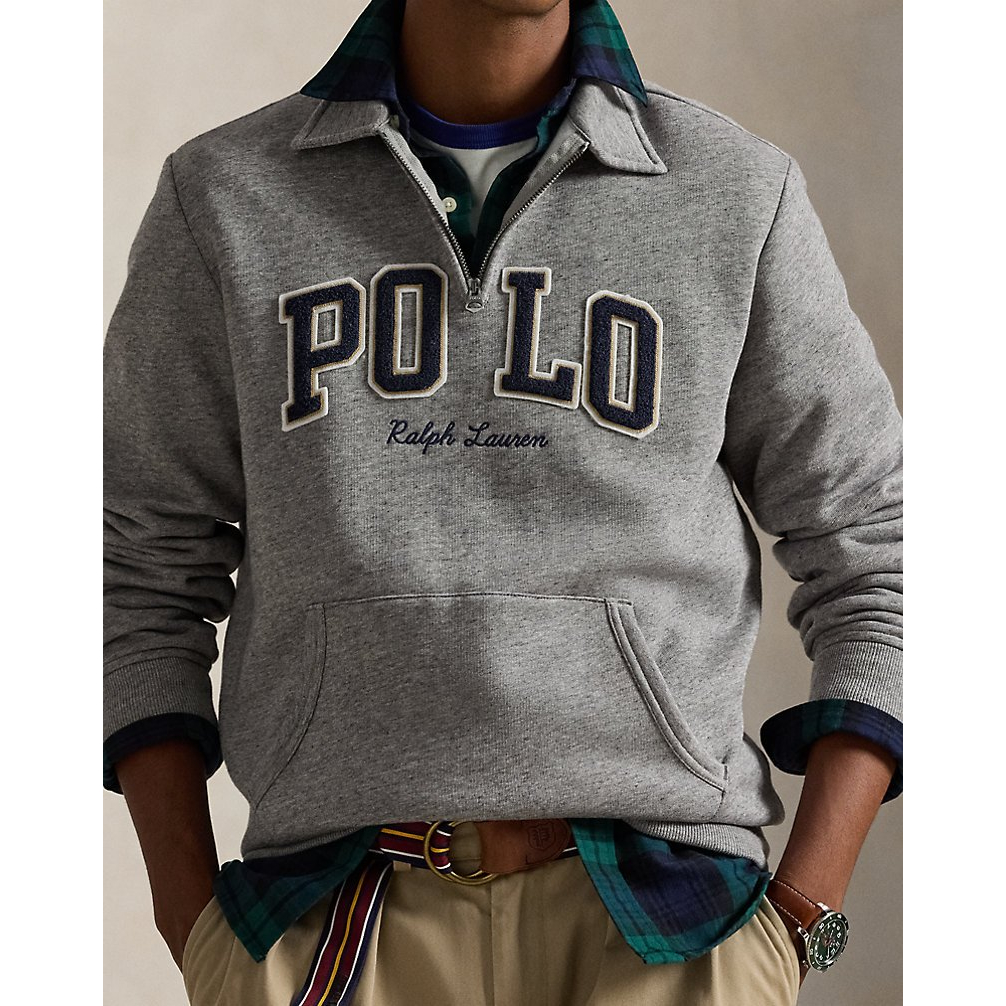 'Logo Fleece Collared Sweatshirt' pour Hommes